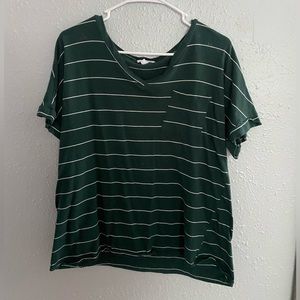 Green Striped Top